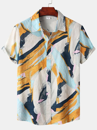 Hawaiian Style Casual Beach Vacation Printed Men's Shirt