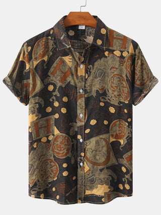 Men's Floral Short Sleeve Shirts Youth Men's Men's Shirts