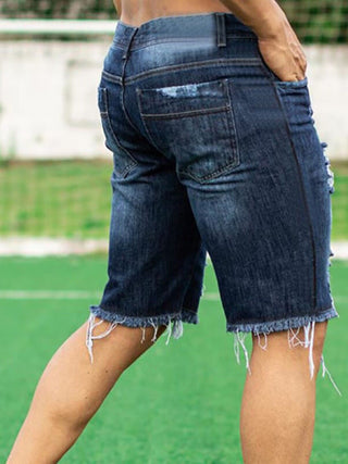 Men's Chopper Ripped Denim Shorts