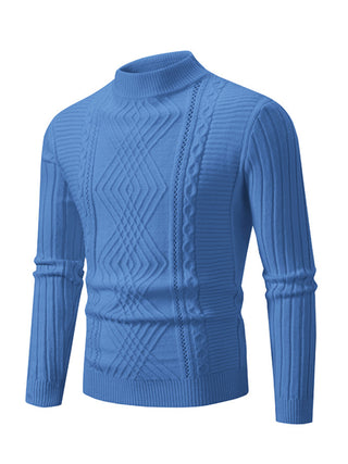 Men's new fashion trend jacquard knitted cashmere sweater