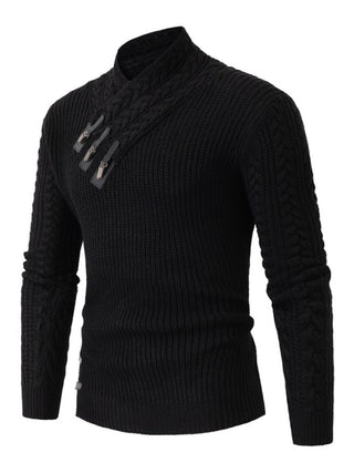 Men's casual pullover warm long sleeve sweater