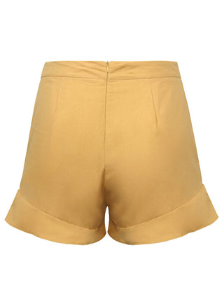 Women's lotus leaf edge loose casual shorts