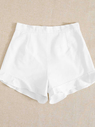 Women's lotus leaf edge loose casual shorts