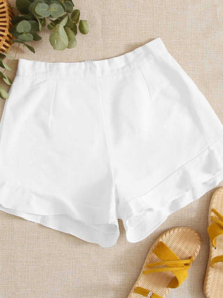 Women's lotus leaf edge loose casual shorts