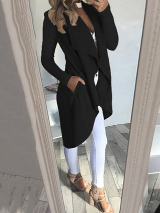 Women's Solid Color Open Front Cardigan