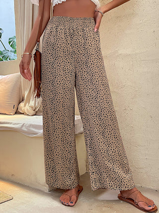 Women's Leopard-print Flared Pull-on Pants