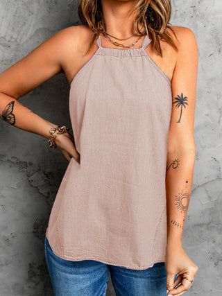 Women's Denim Halter Tank Top