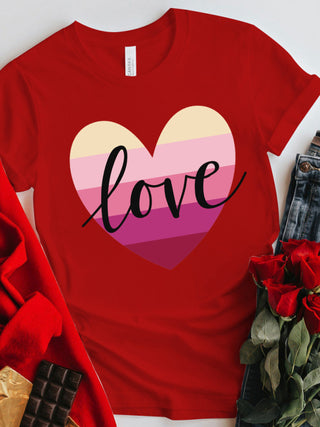 LOVE print T-shirt Top for Women