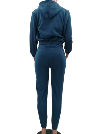 Women's Knitted Casual Sports Fleece Hooded Three-piece Suit