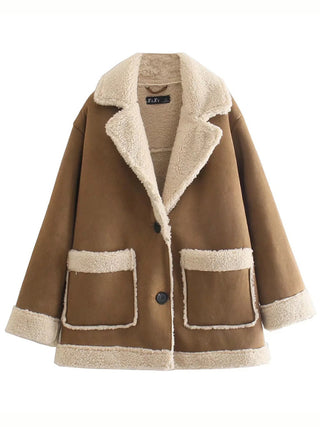 Women's Suede Fur Double-Sided Fleece Coat