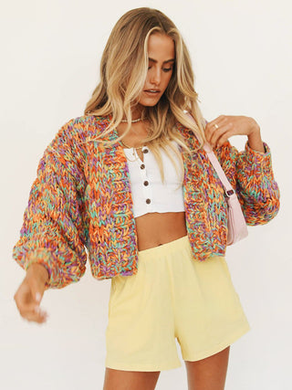 Women's Rainbow Knit Cardigan