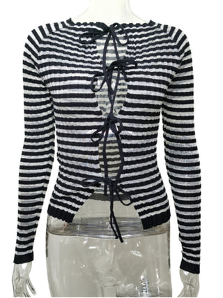 Bow Tie Cardigan Top for Women