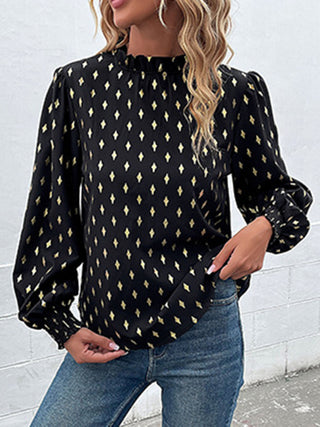 Women's Long Sleeve Bronzing Blouse