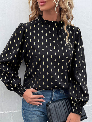 Women's Long Sleeve Bronzing Blouse