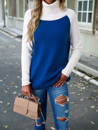 Women's Turtleneck Solid Color Sweater