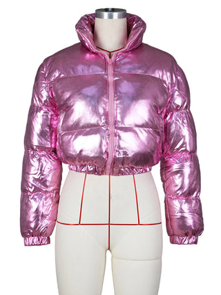 Glossy Short Coat for Women