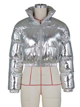 Glossy Short Coat for Women