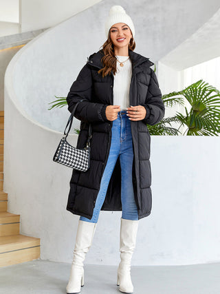 Warm Zipper Long Coat for Women