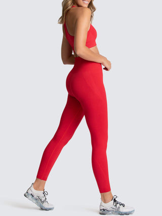 High Waist Knitted Vest Trousers Set for Women