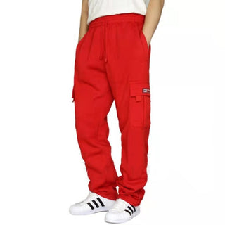 New sports and leisure loose foot multi-pocket tether men's loose overalls trousers