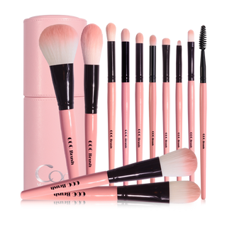 CORINGCO Cotton Candy Make Up 12P Brush Set