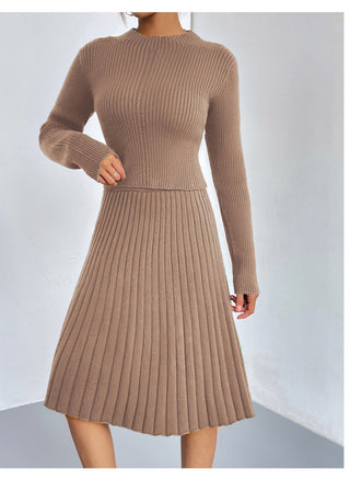 Knitted Sweater & Slim Skirt Set for Women